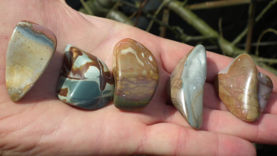 XL polychrome jasper tumbled