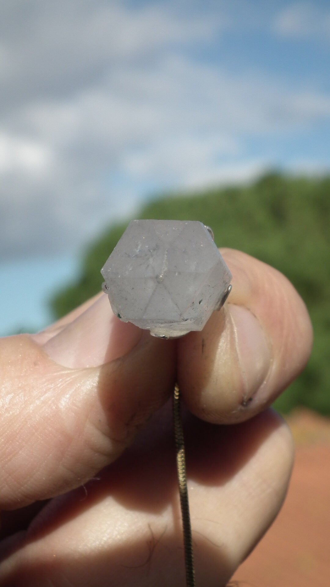 Double terminated Quartz pendant