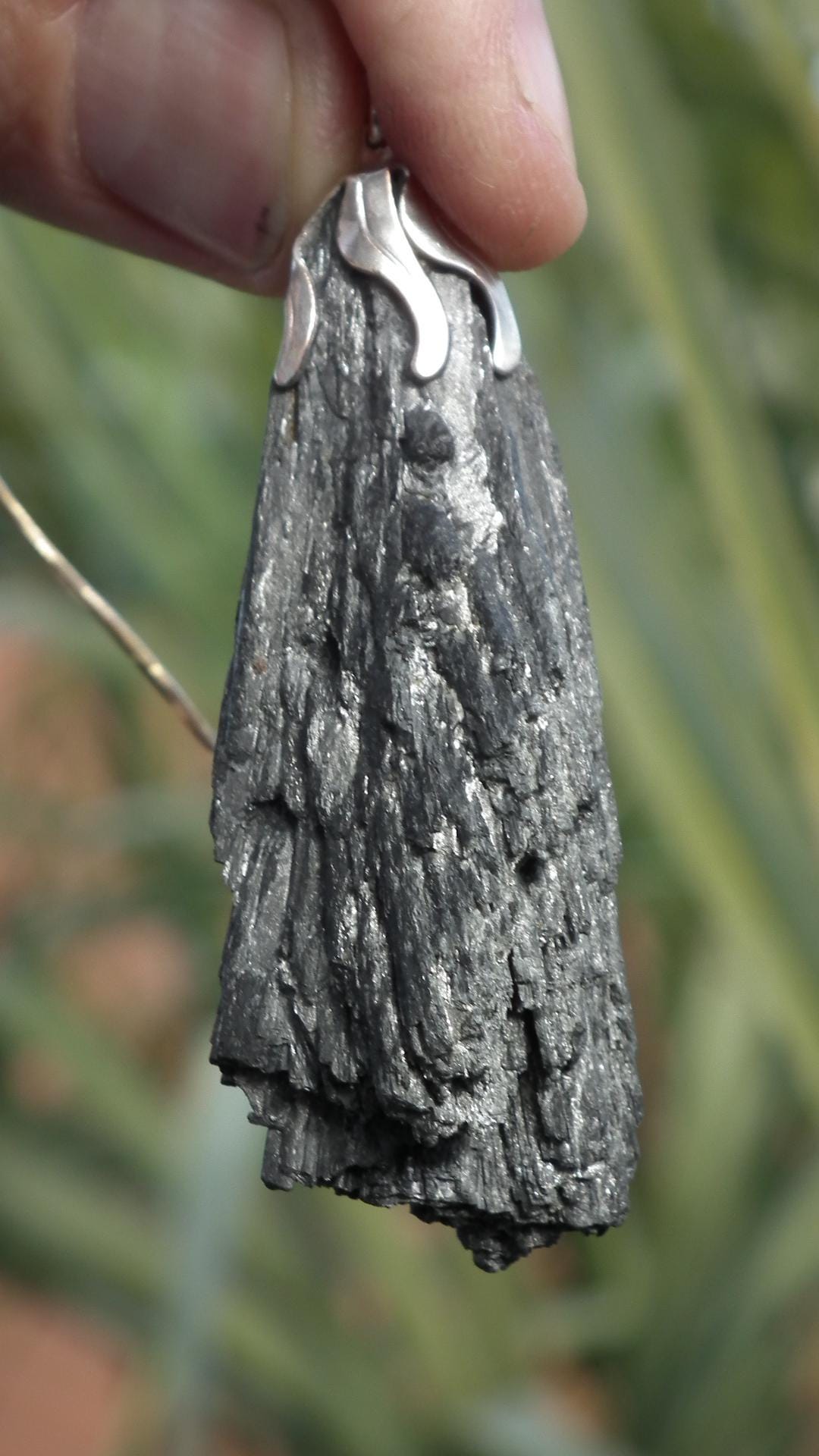 Black Kyanite pendant