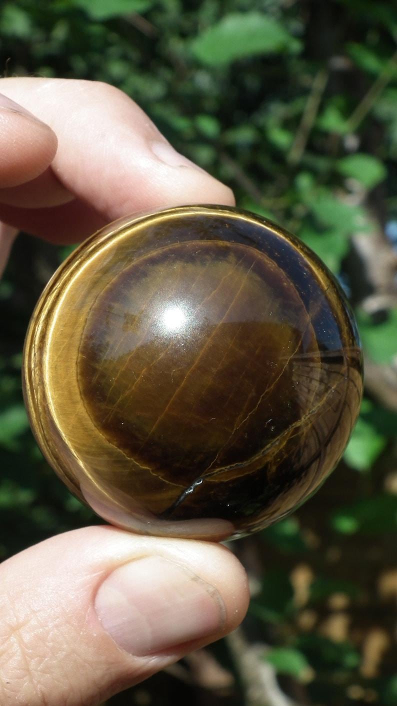Tiger eye sphere // Tiger eye crystal //46mm Tiger eye sphere