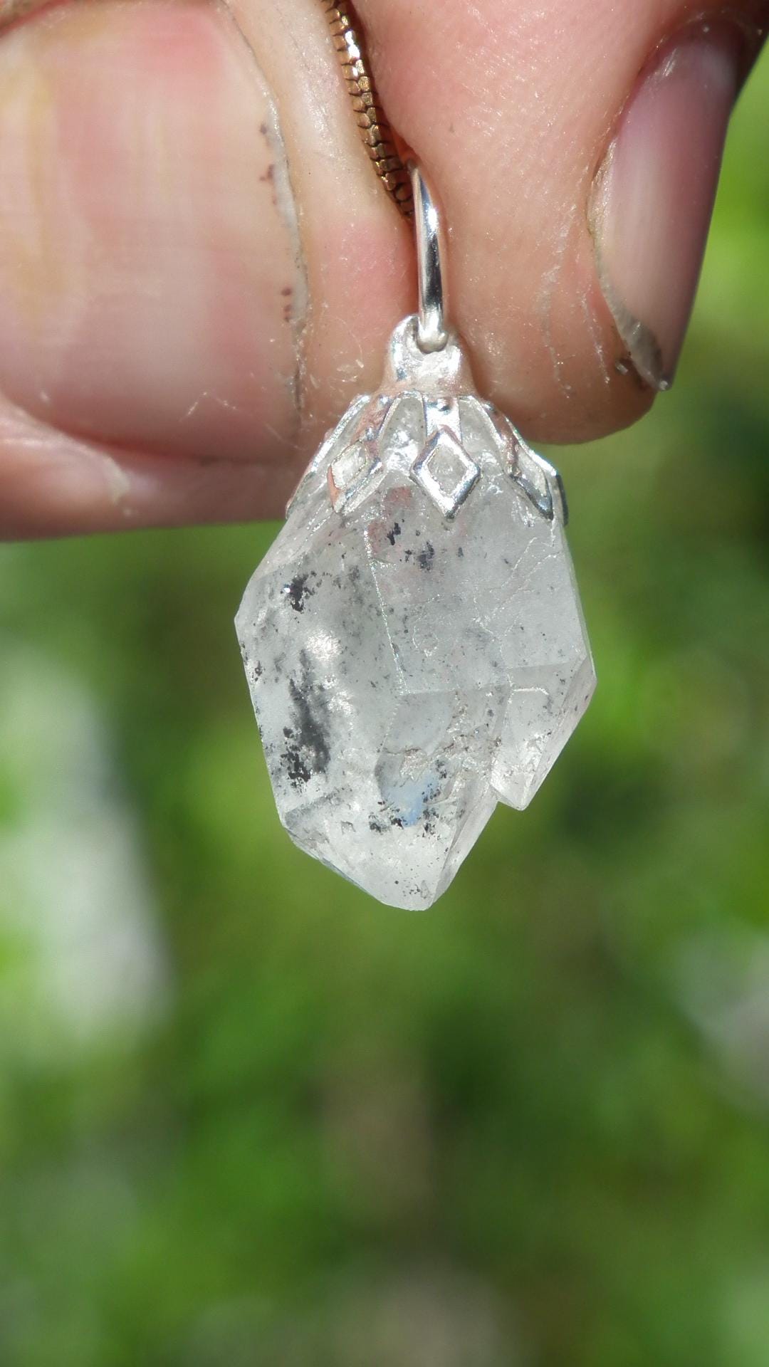 Herkimer diamond necklace