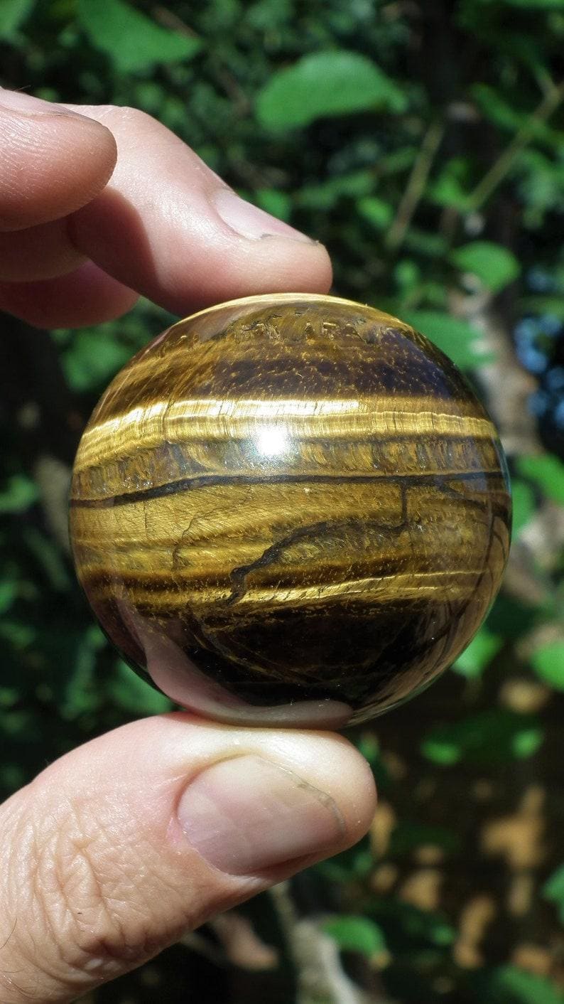 Tiger eye sphere // Tiger eye crystal //46mm Tiger eye sphere