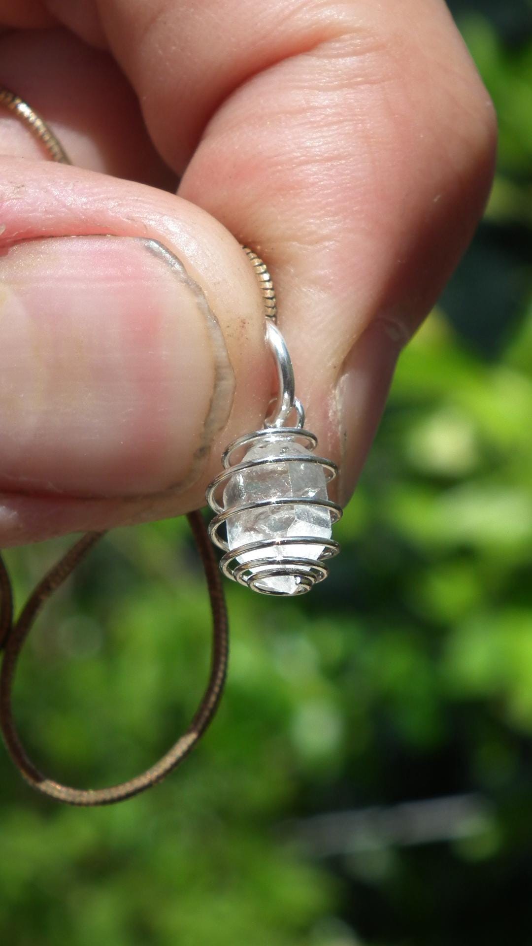 Herkimer diamond necklace
