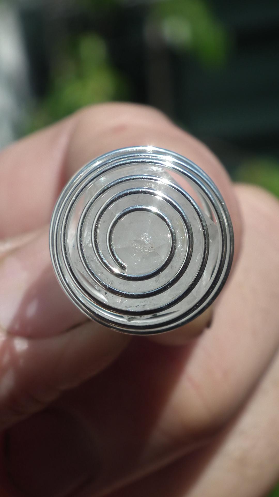 Double terminated Quartz pendant