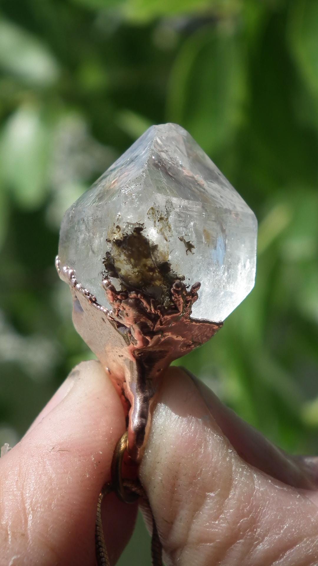 Herkimer diamond necklace // XXL Herkimer diamond necklace