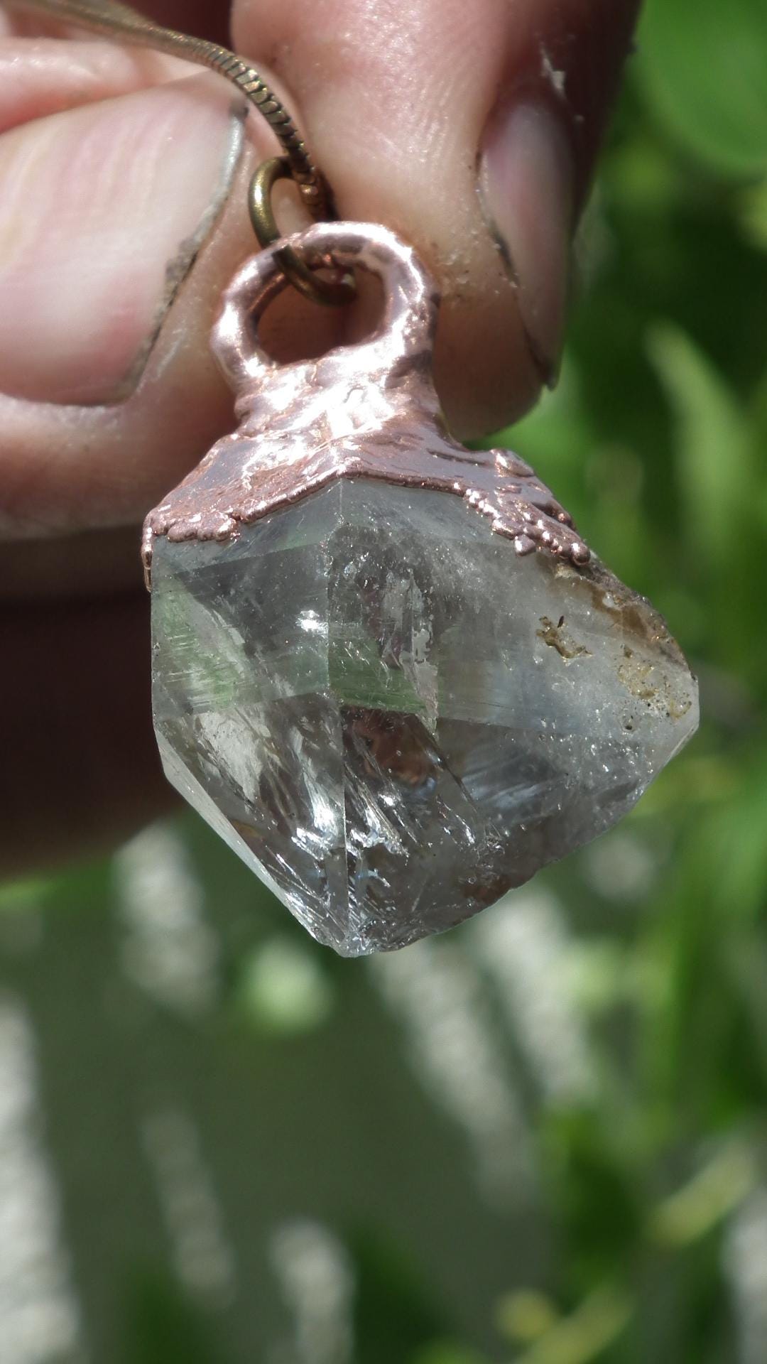 Herkimer diamond necklace // XXL Herkimer diamond necklace