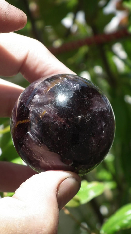 Super seven Sphere // amethyst cacoxenite // super 7 crystal // Melody stone