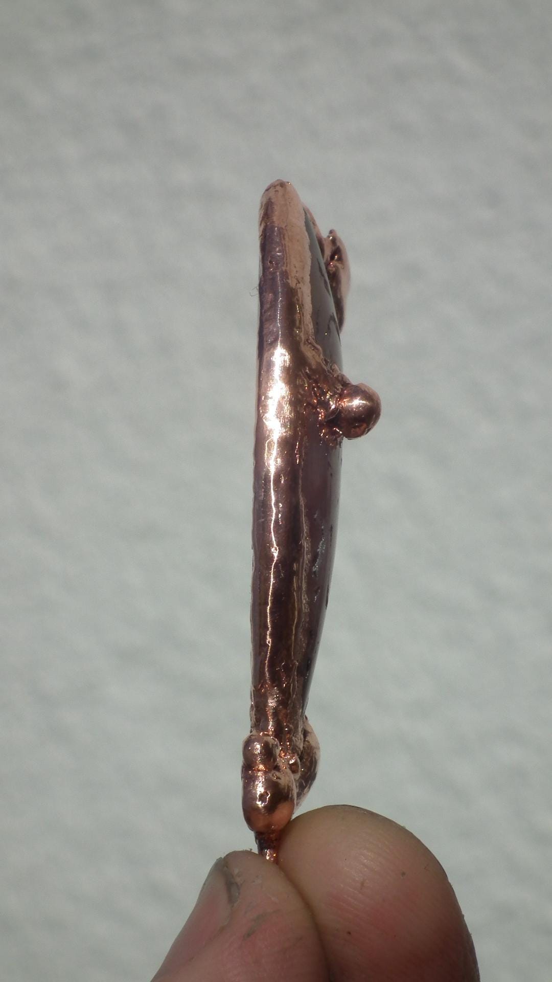 Copper formed Golden Healer Red pendant
