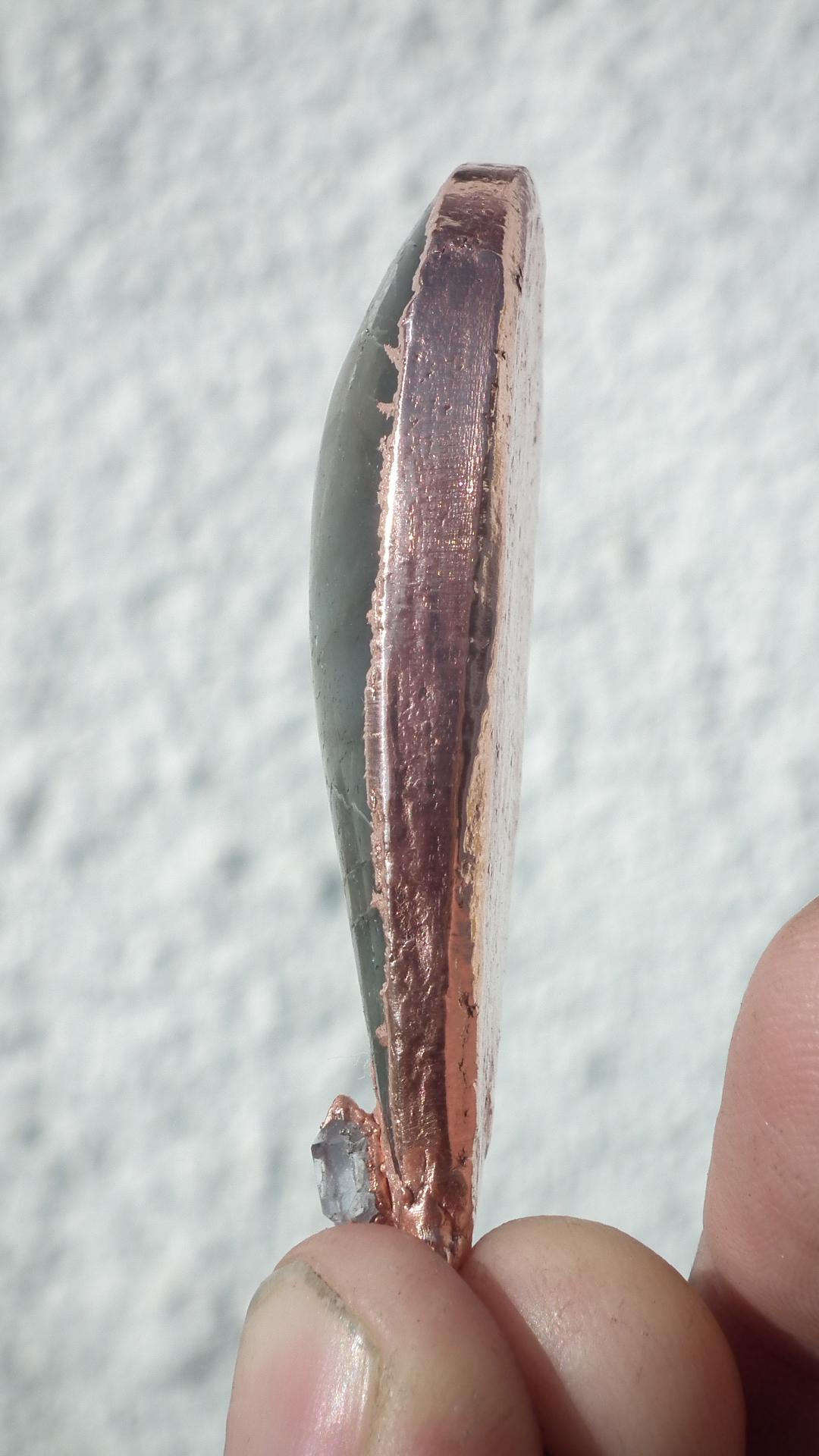 Labradorite necklace / Herkimer diamond pendant / Copper