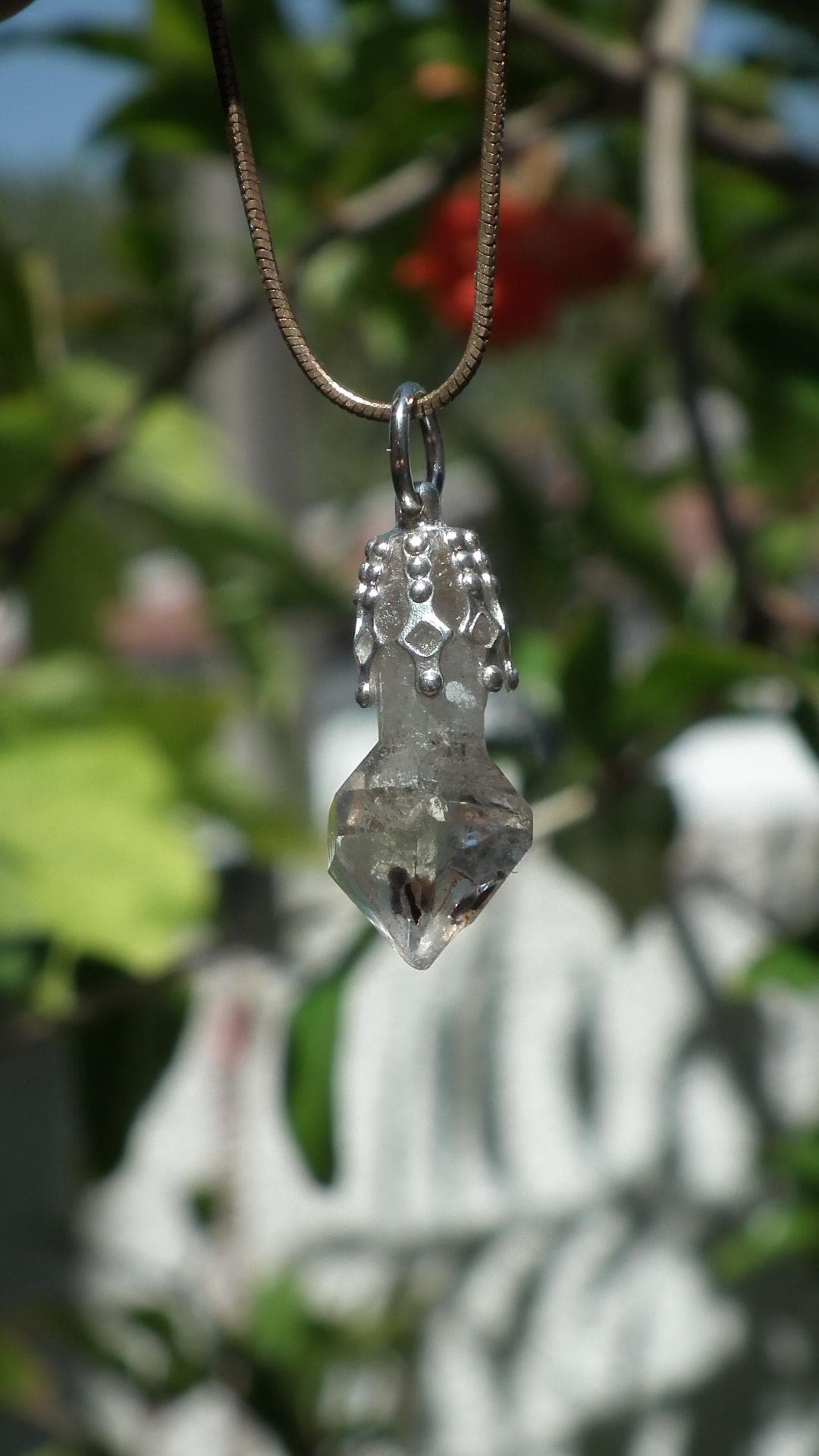 Herkimer diamond necklace