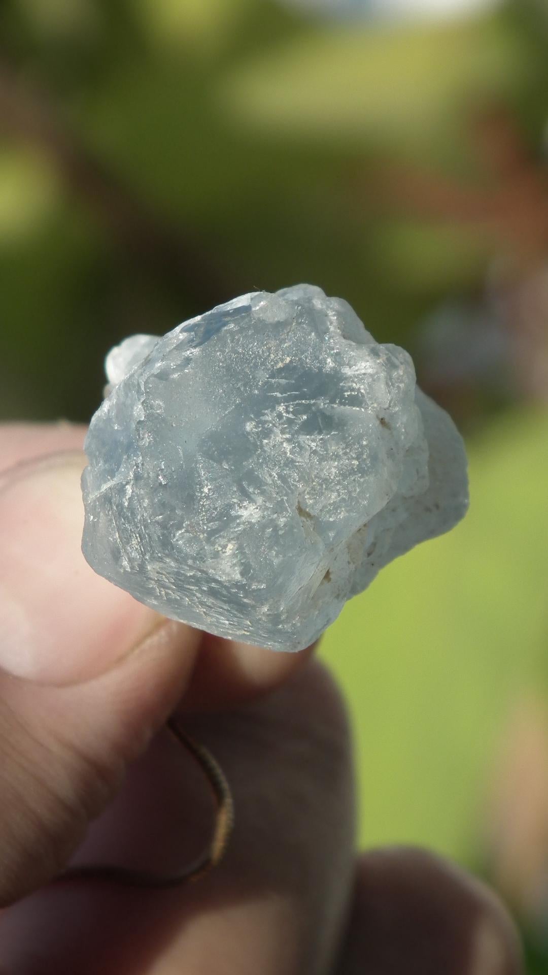 Celestite necklace / Celestite crystal / Blue celestite