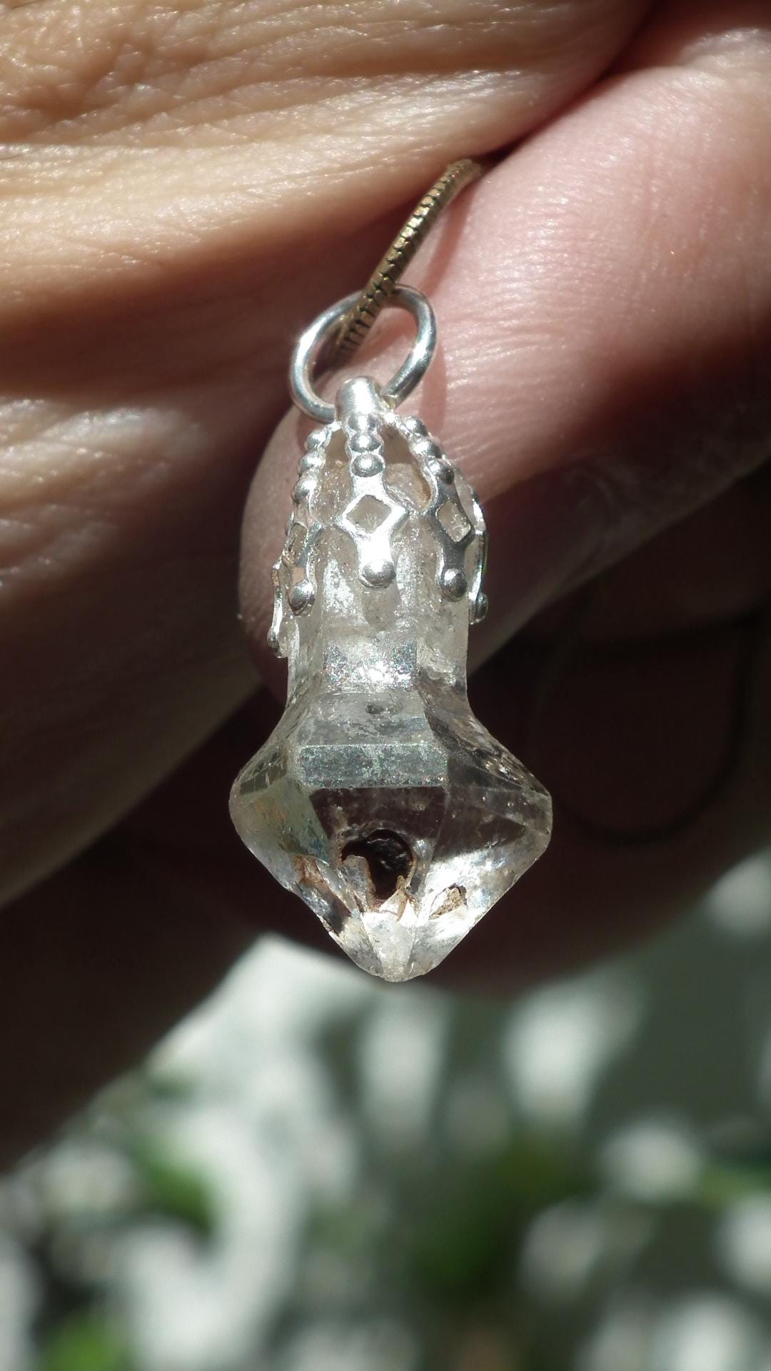 Herkimer diamond necklace