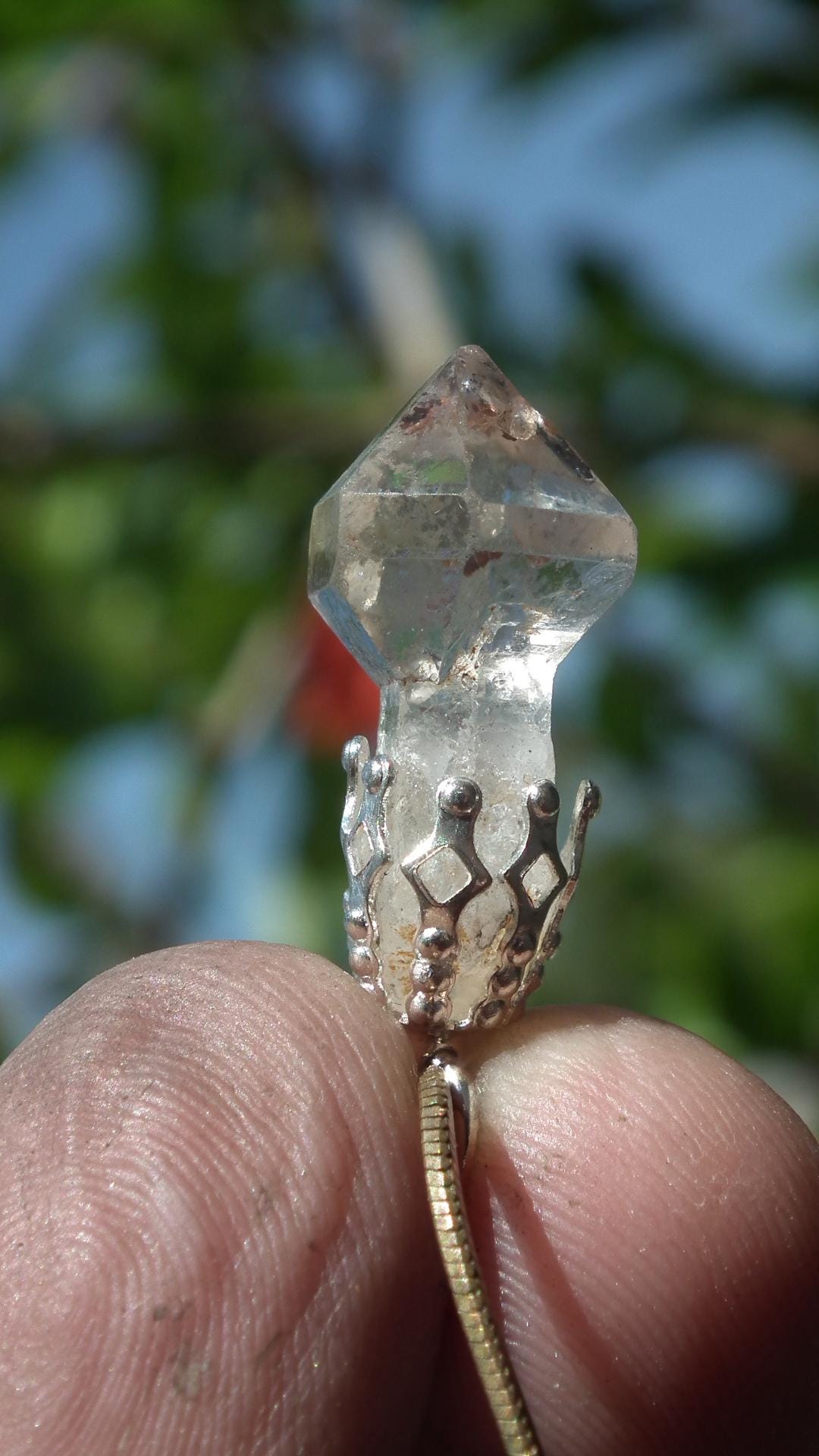 Herkimer diamond necklace
