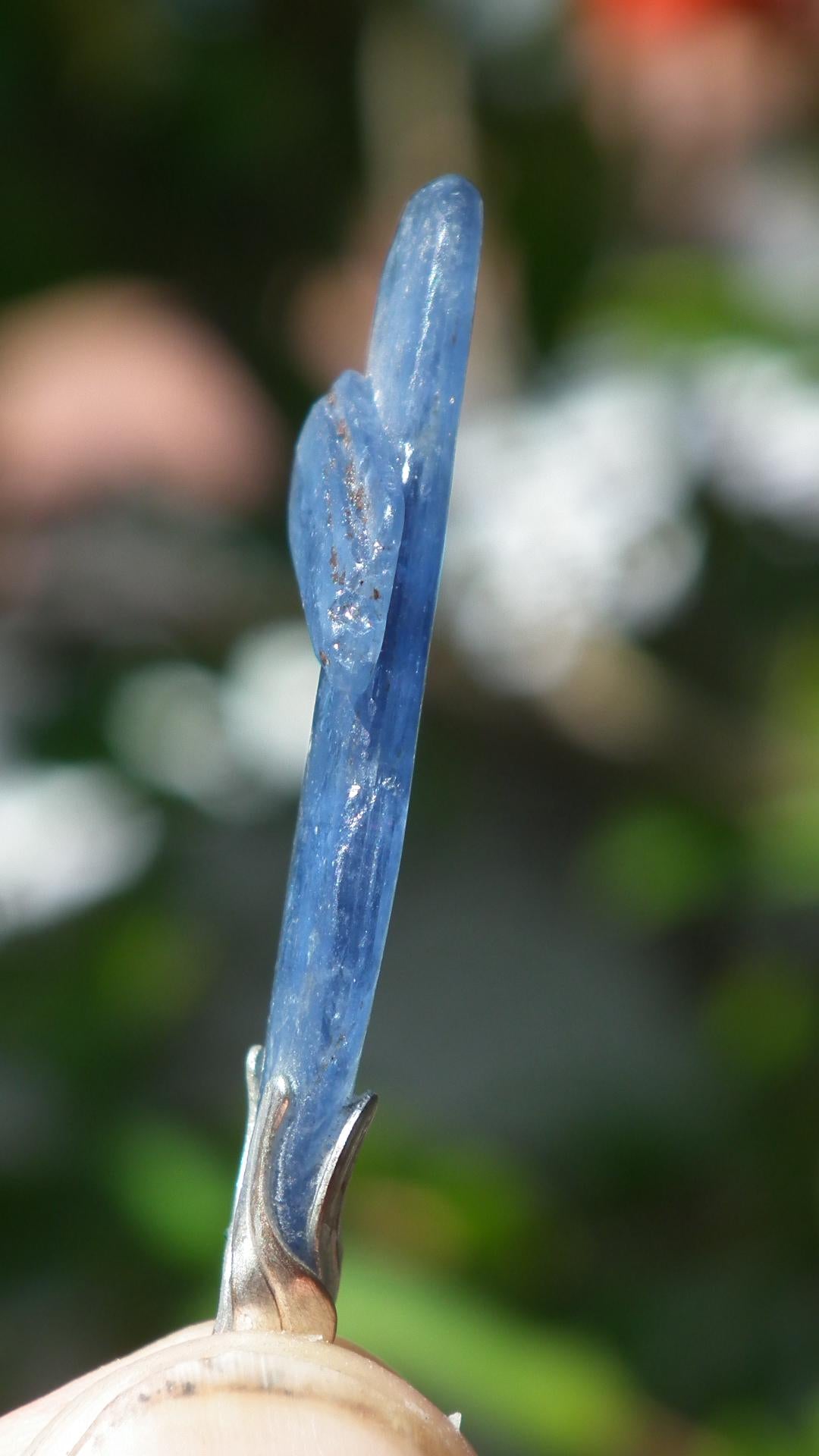 blue kyanite necklace / Polished Blue Kyanite