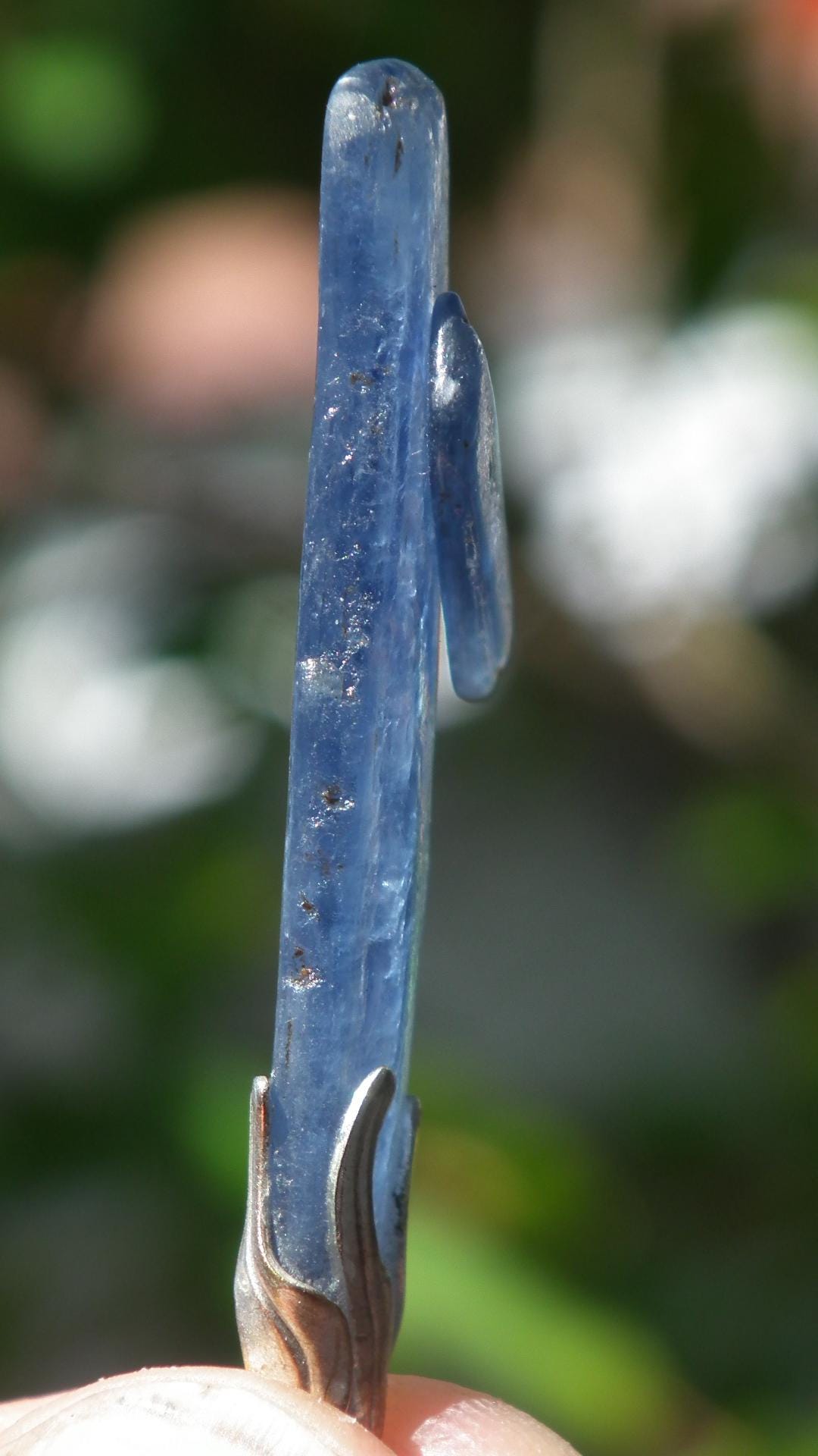 blue kyanite necklace / Polished Blue Kyanite