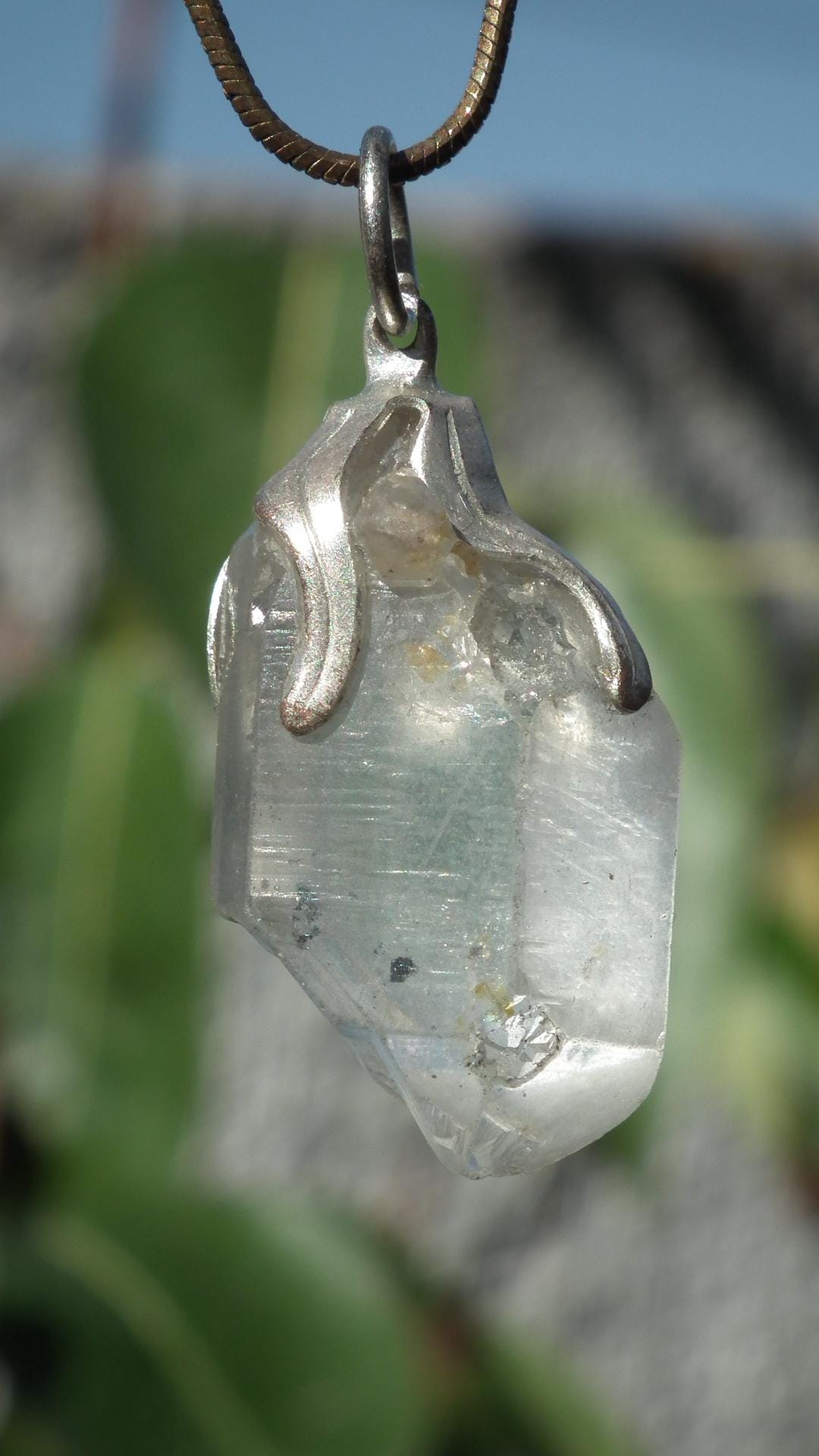 Herkimer diamond necklace // XXL Herkimer diamond necklace