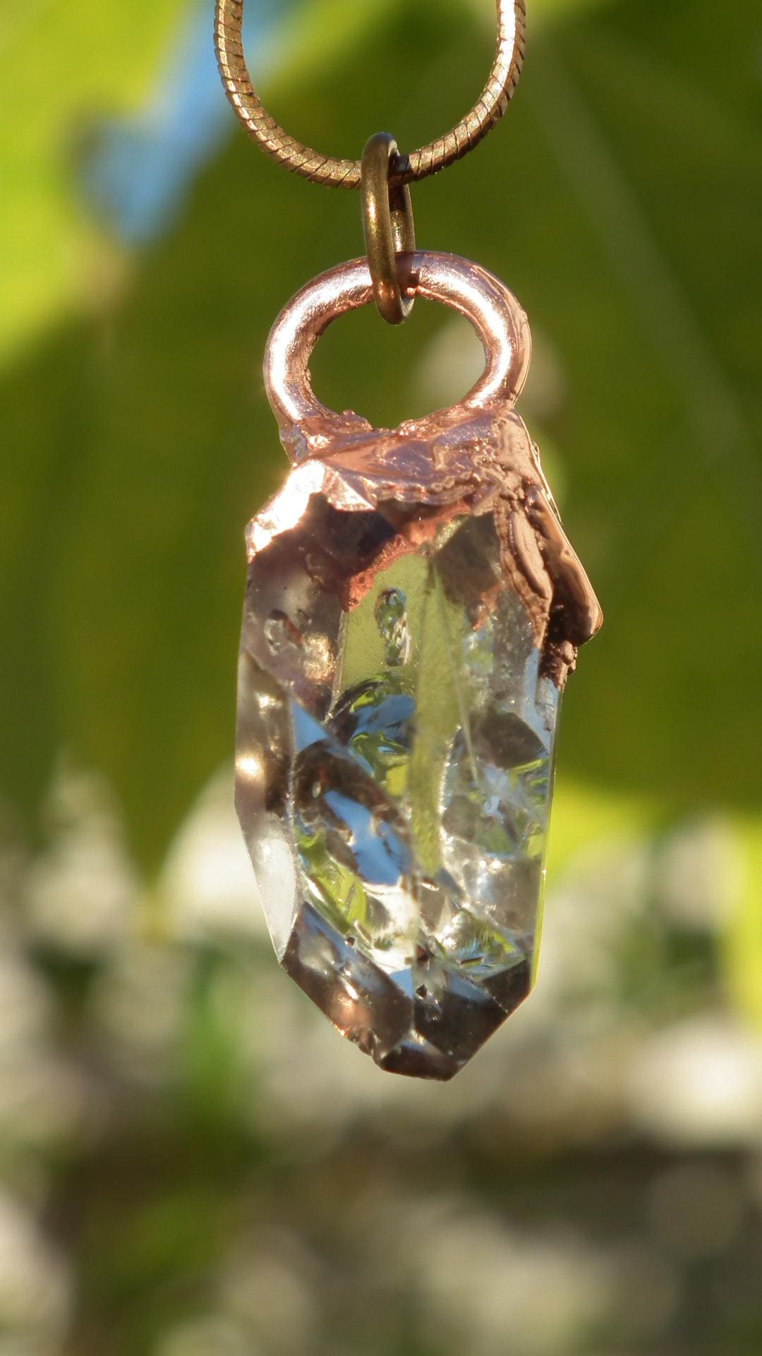 Herkimer diamond necklace