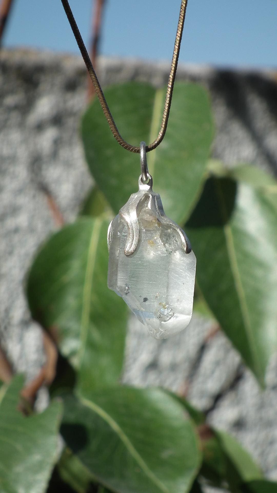 Herkimer diamond necklace // XXL Herkimer diamond necklace