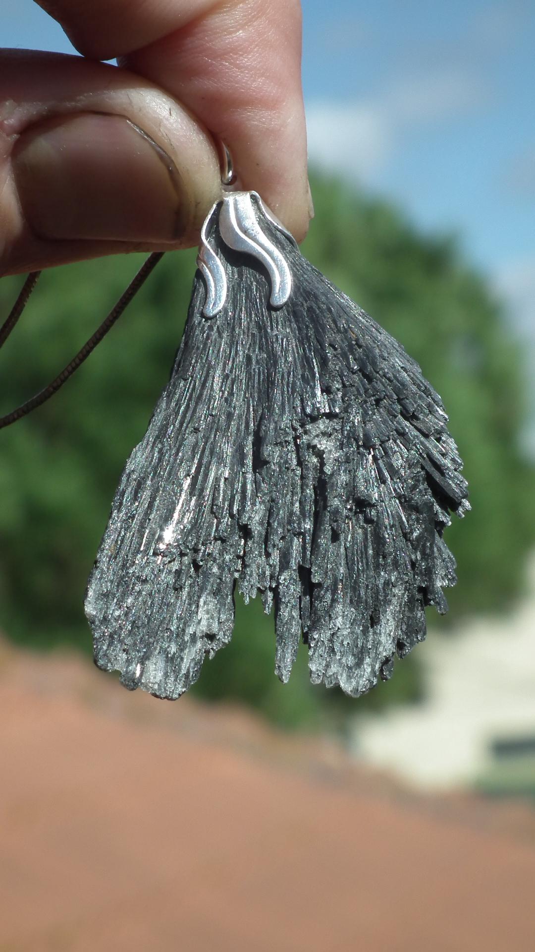 Black Kyanite pendant
