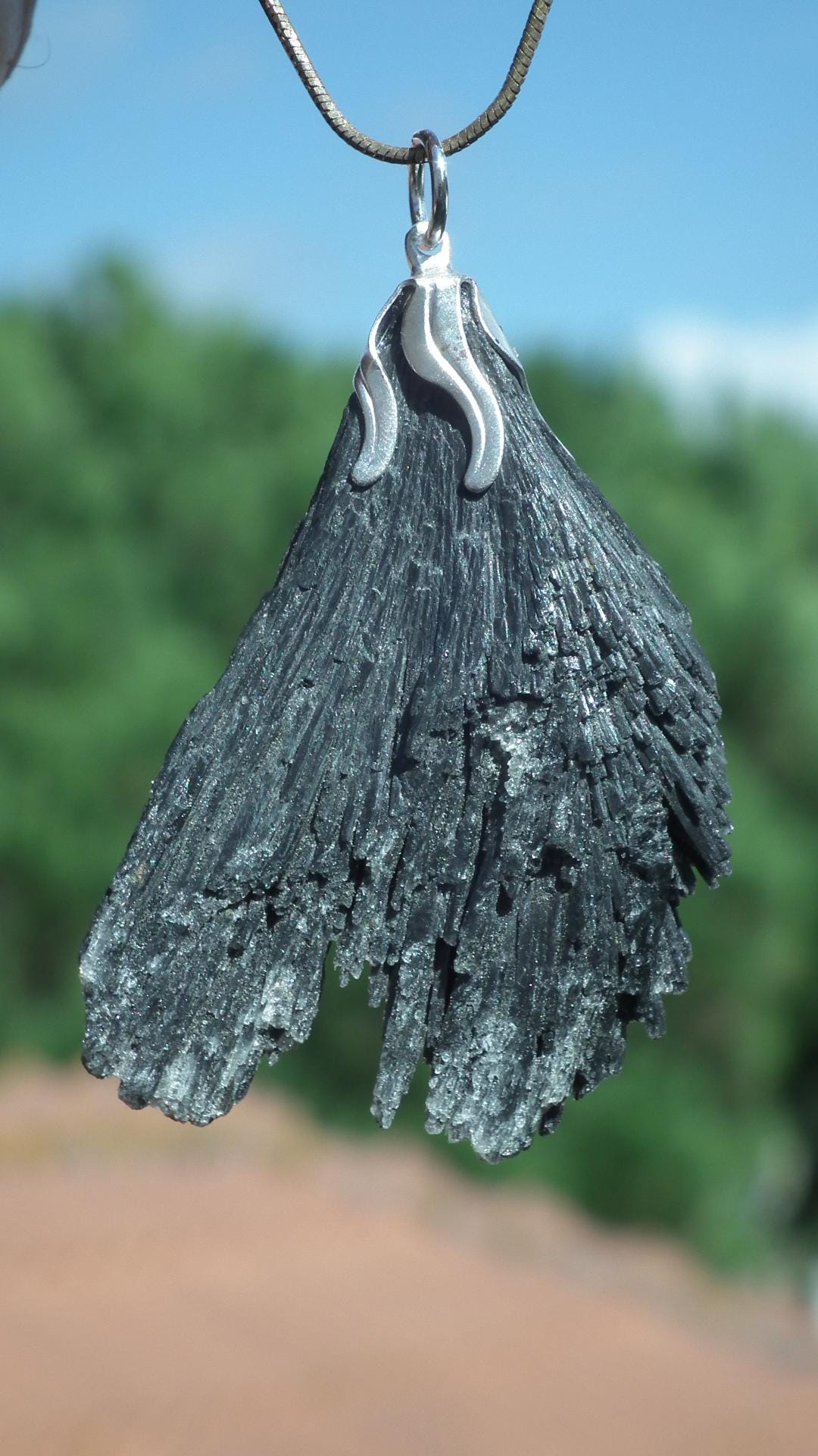 Black Kyanite pendant