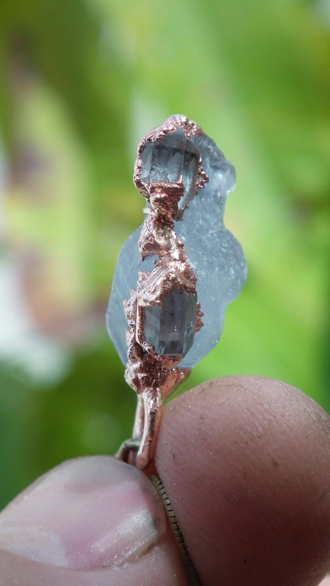 Celestite necklace / Celestite crystal / Blue celestite