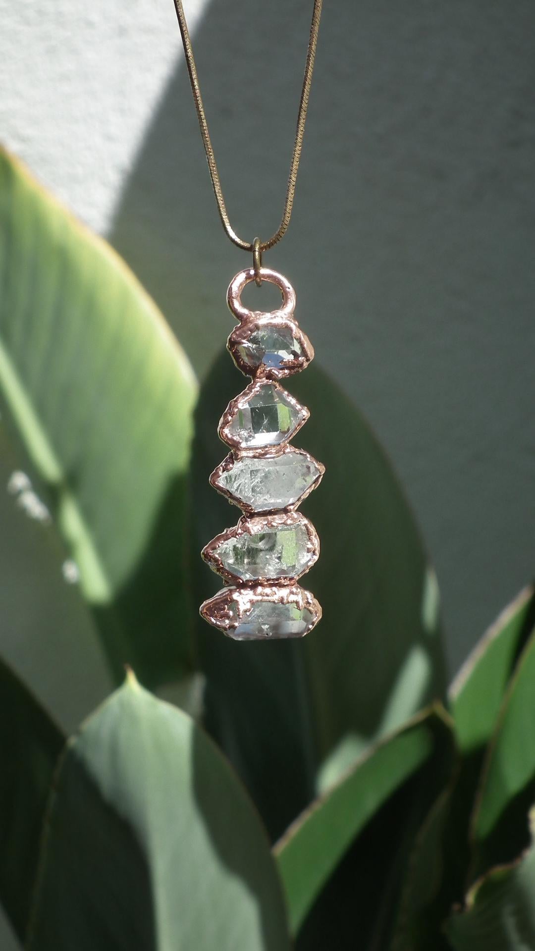 Herkimer diamond necklace