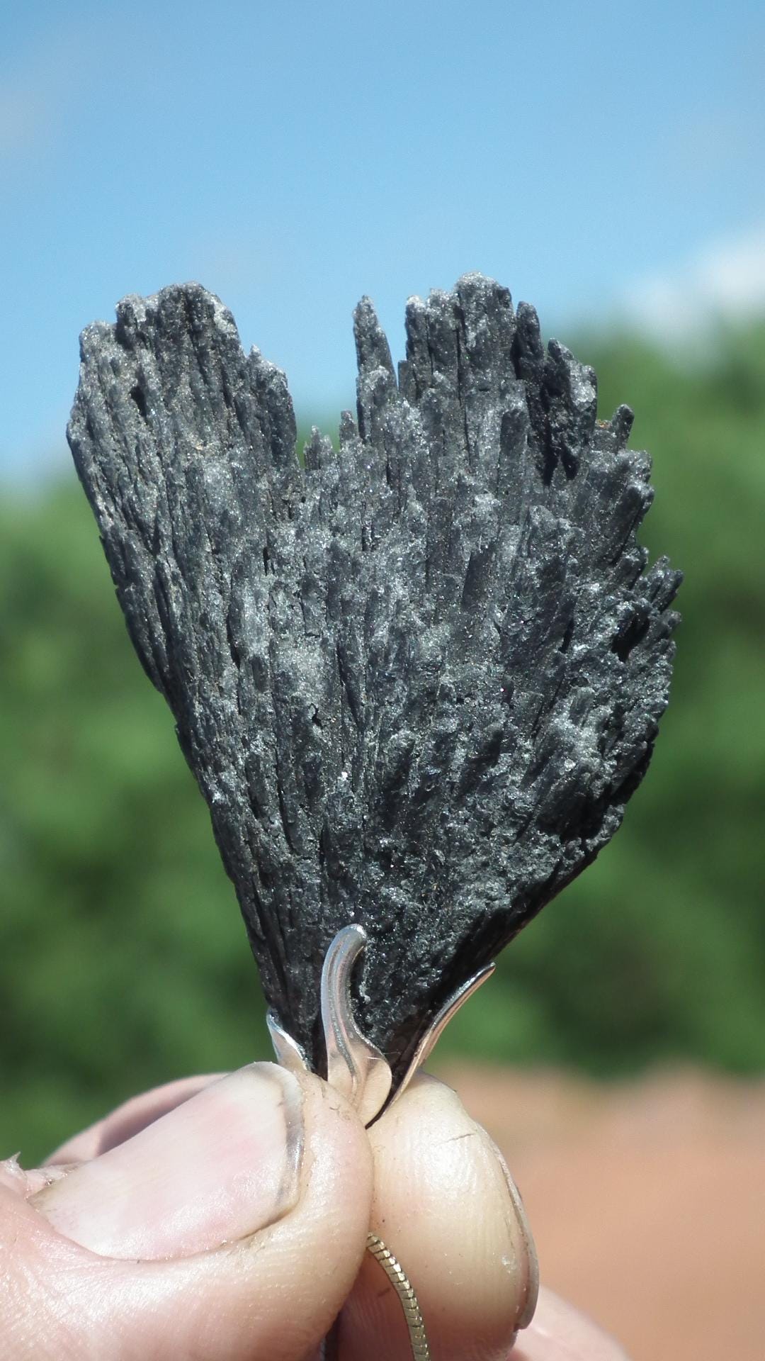 Black Kyanite pendant