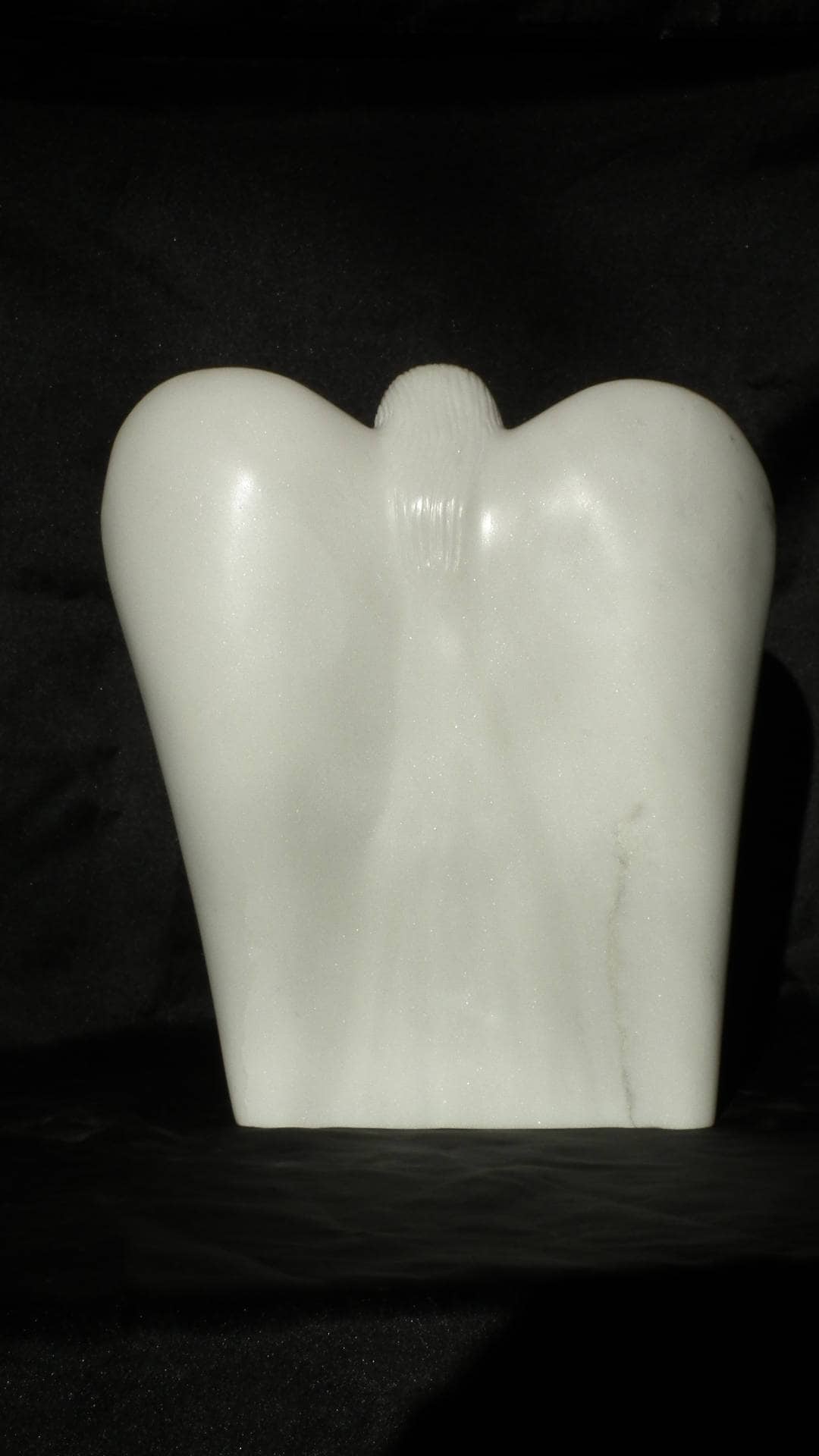 Angel of joy / Angel figurine / White Sivec Marble