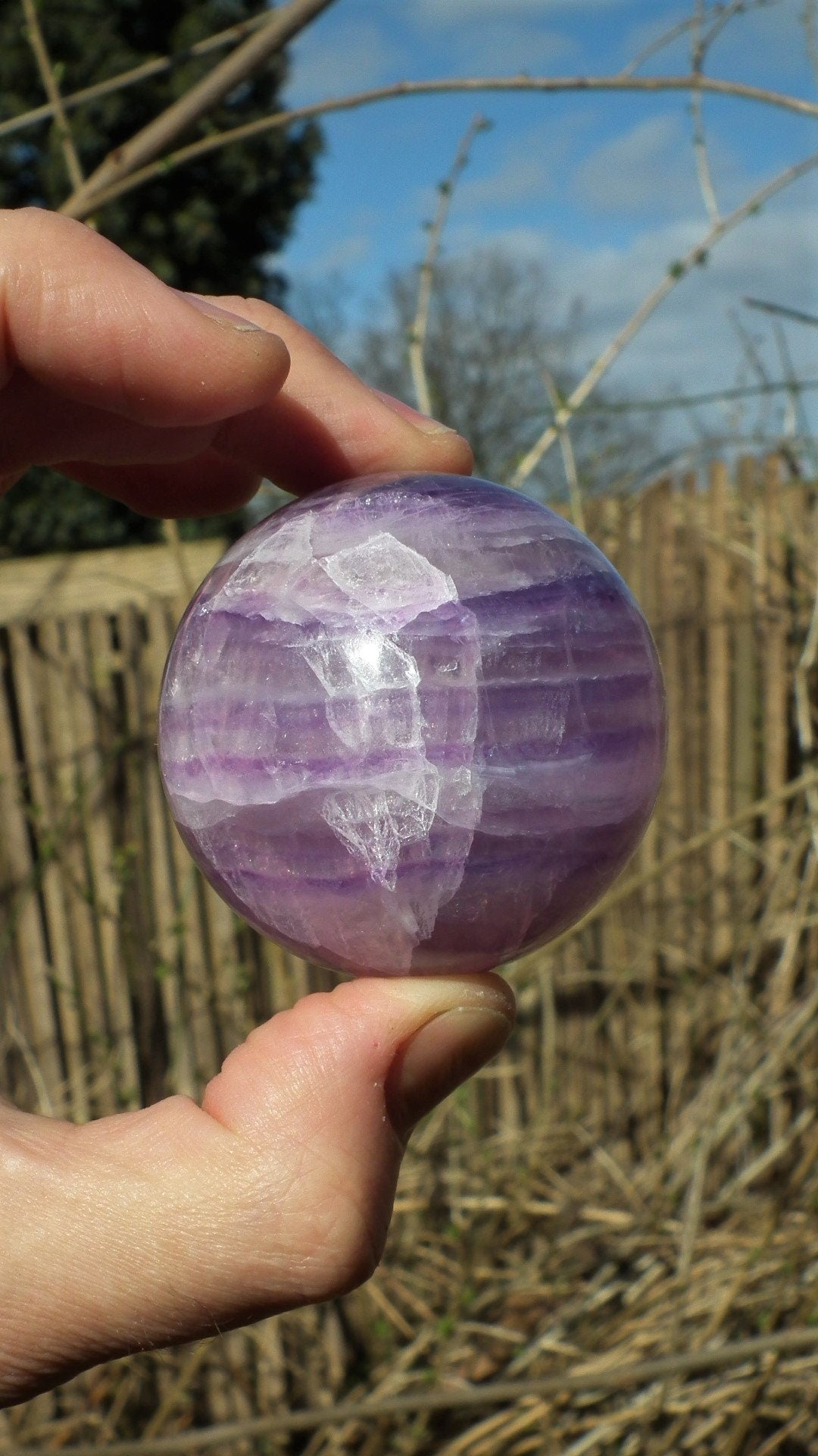 53mm Rainbow Fluorite Sphere