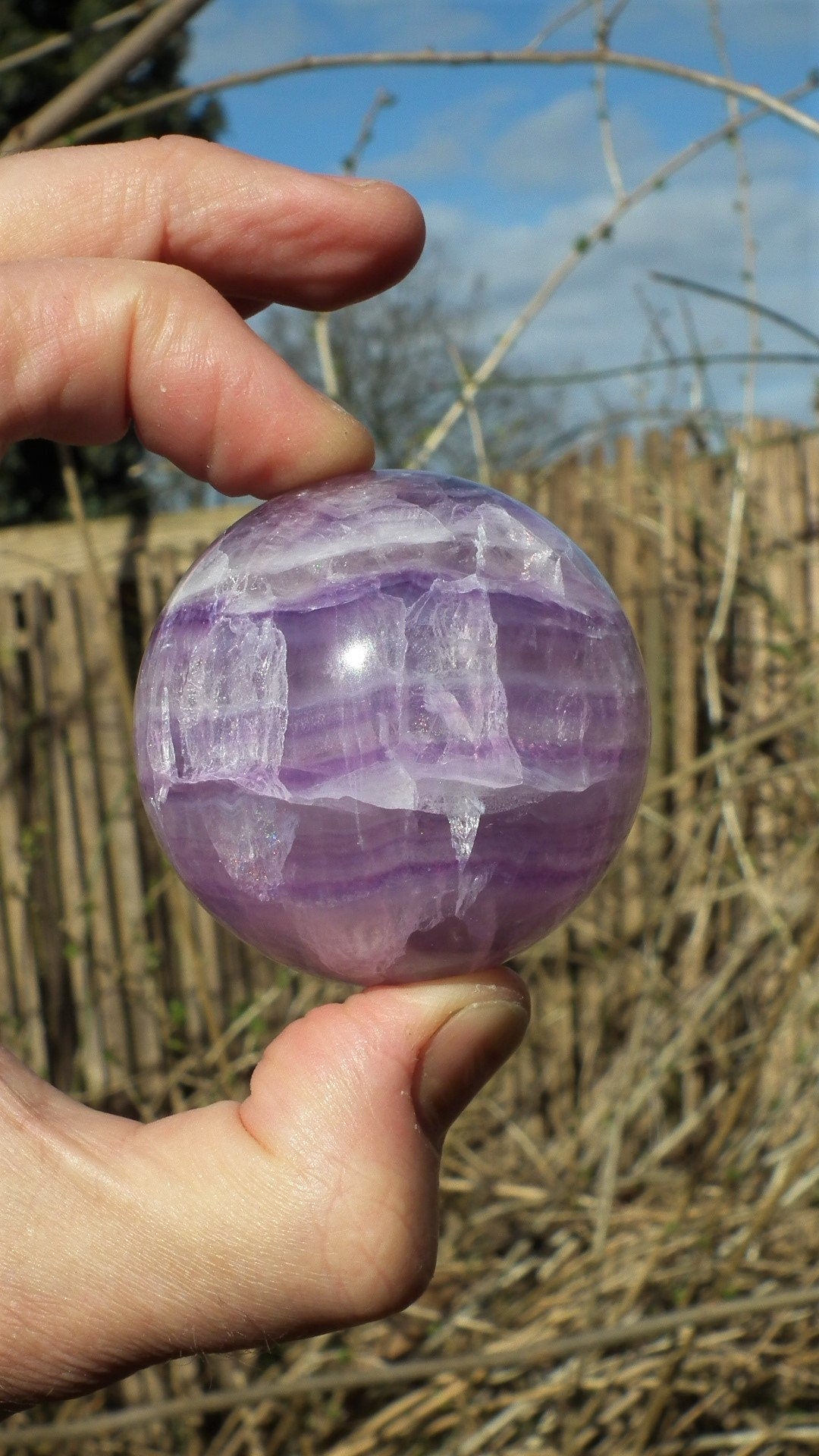 53mm Rainbow Fluorite Sphere