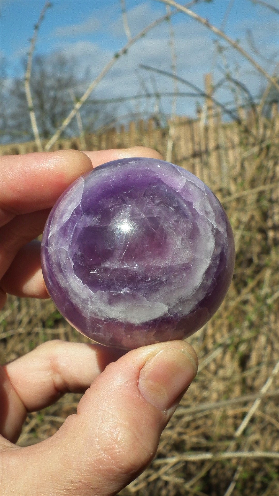 53mm Rainbow Fluorite Sphere