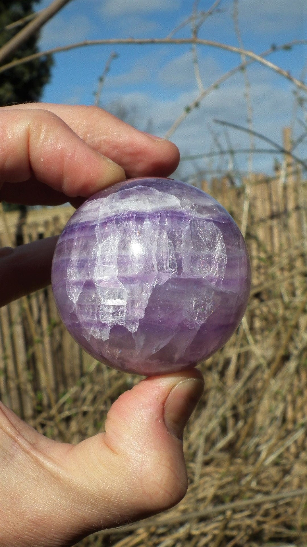 53mm Rainbow Fluorite Sphere