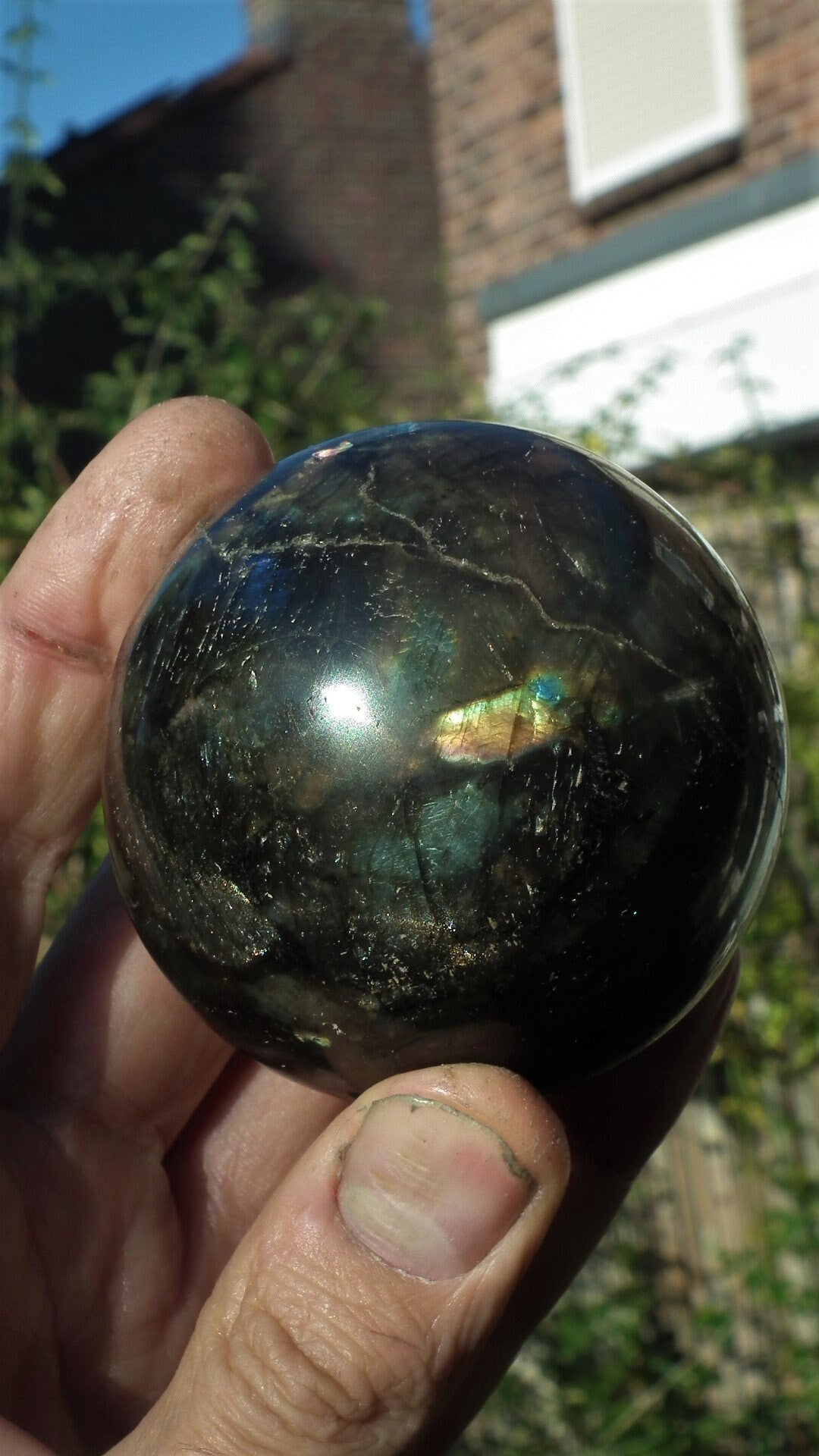 66mm Labradorite sphere from Madagaskar