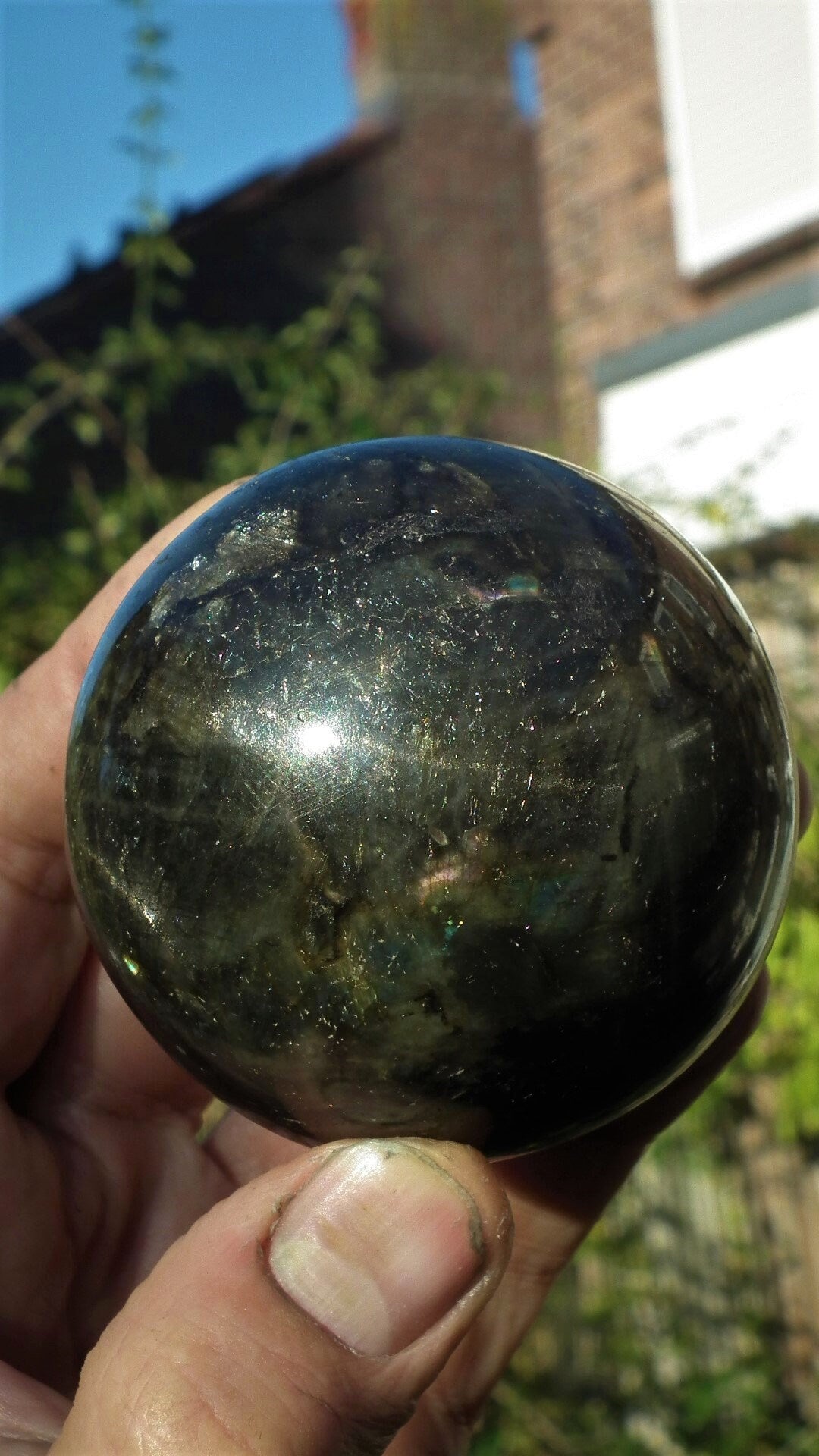 66mm Labradorite sphere from Madagaskar