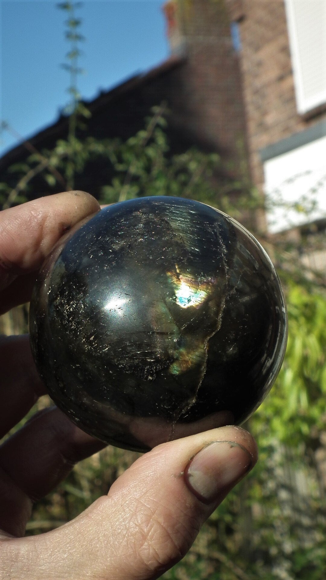 66mm Labradorite sphere from Madagaskar