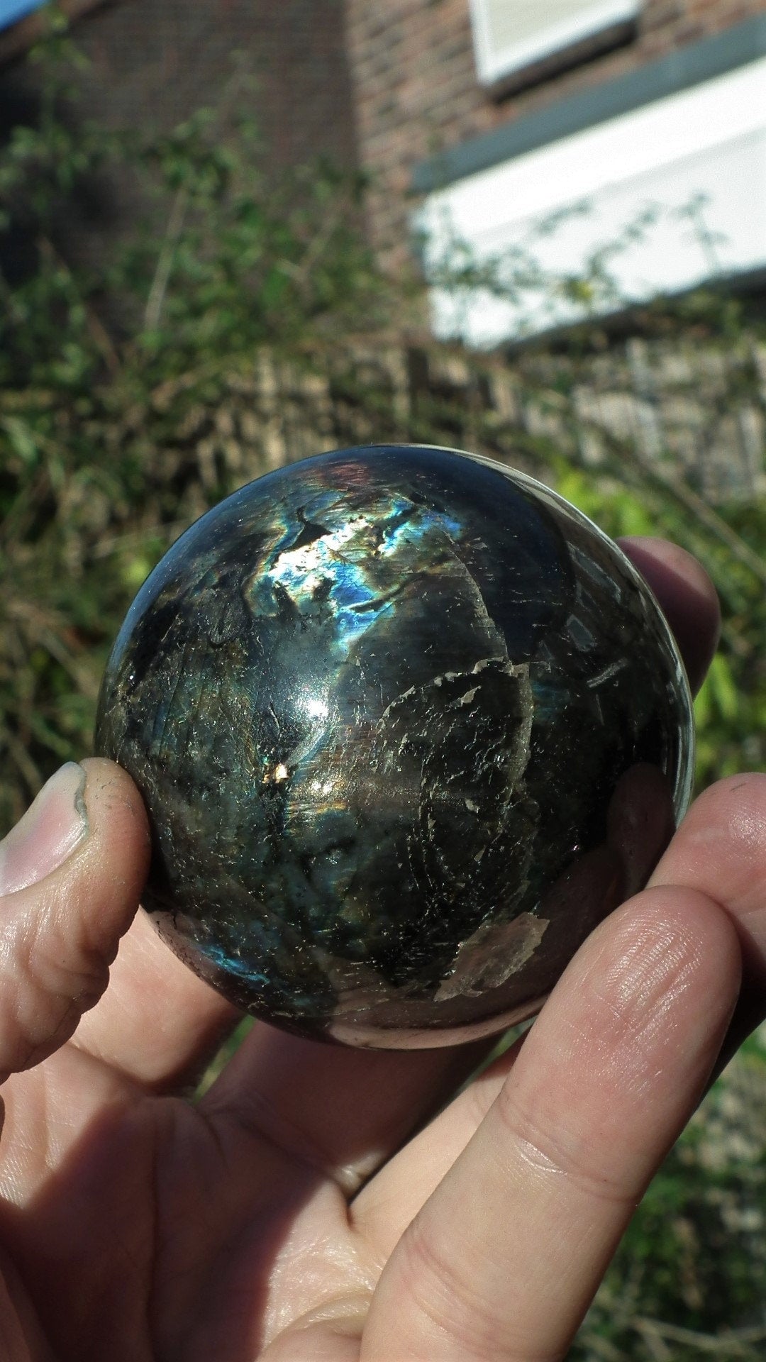 62mm Labradorite sphere from Madagaskar