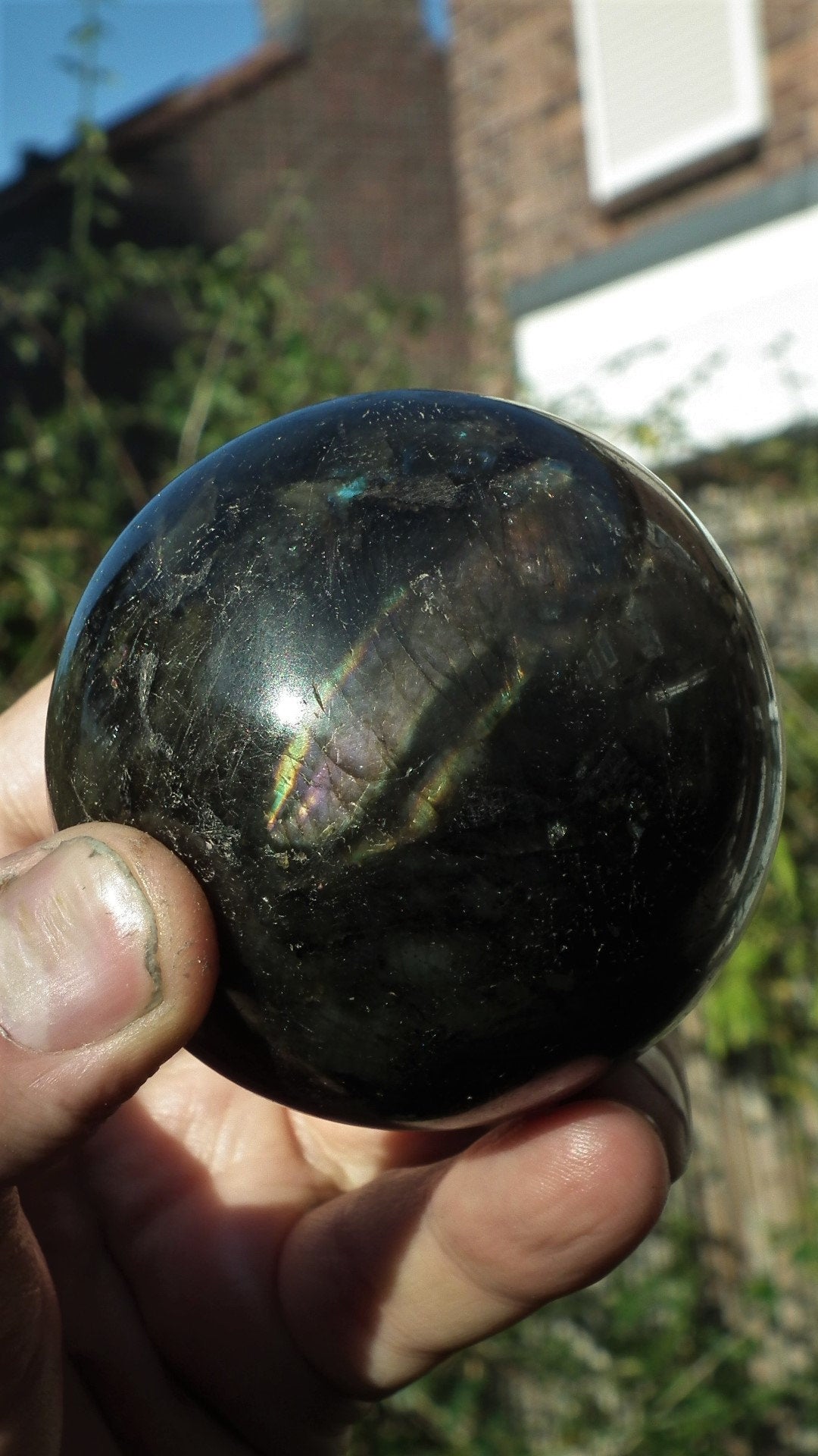 68mm Labradorite sphere from Madagaskar