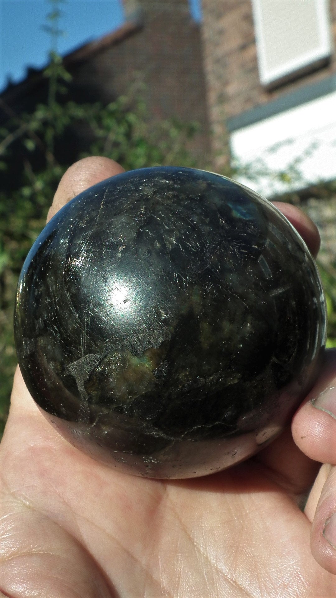68mm Labradorite sphere from Madagaskar