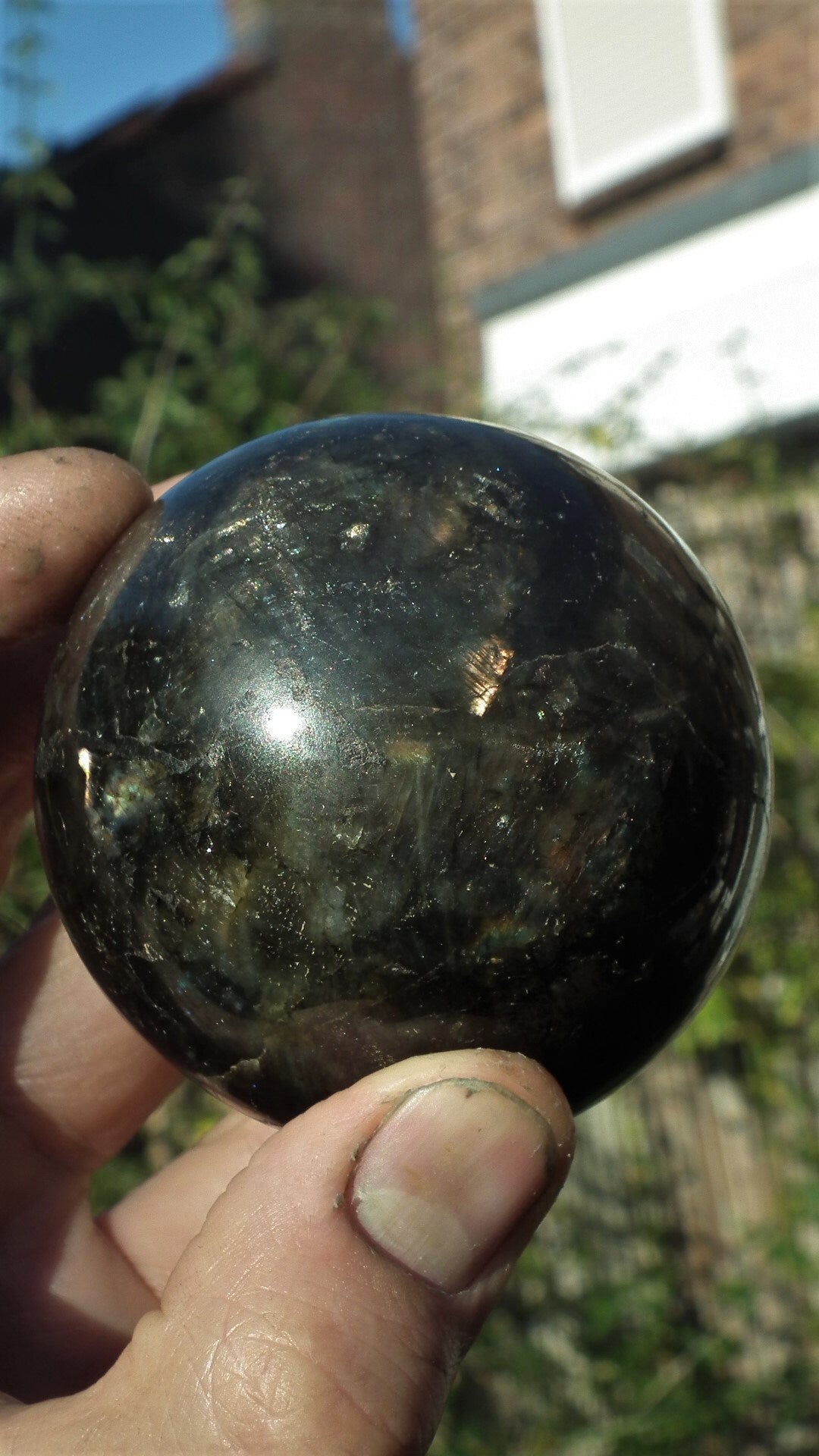 66mm Labradorite sphere from Madagaskar