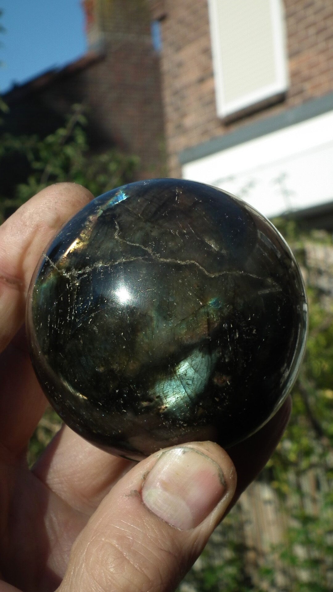 66mm Labradorite sphere from Madagaskar