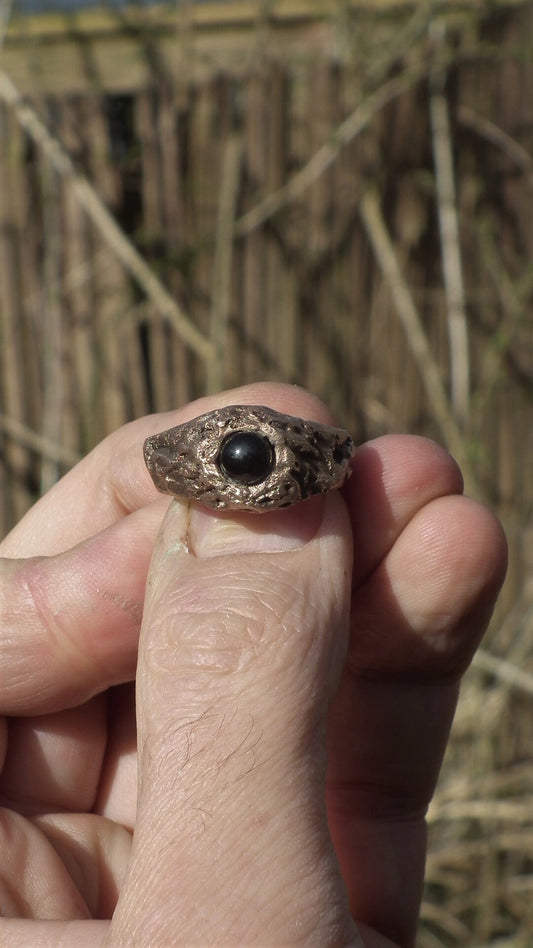 Black Onyx ring / Bronze Onyx ring