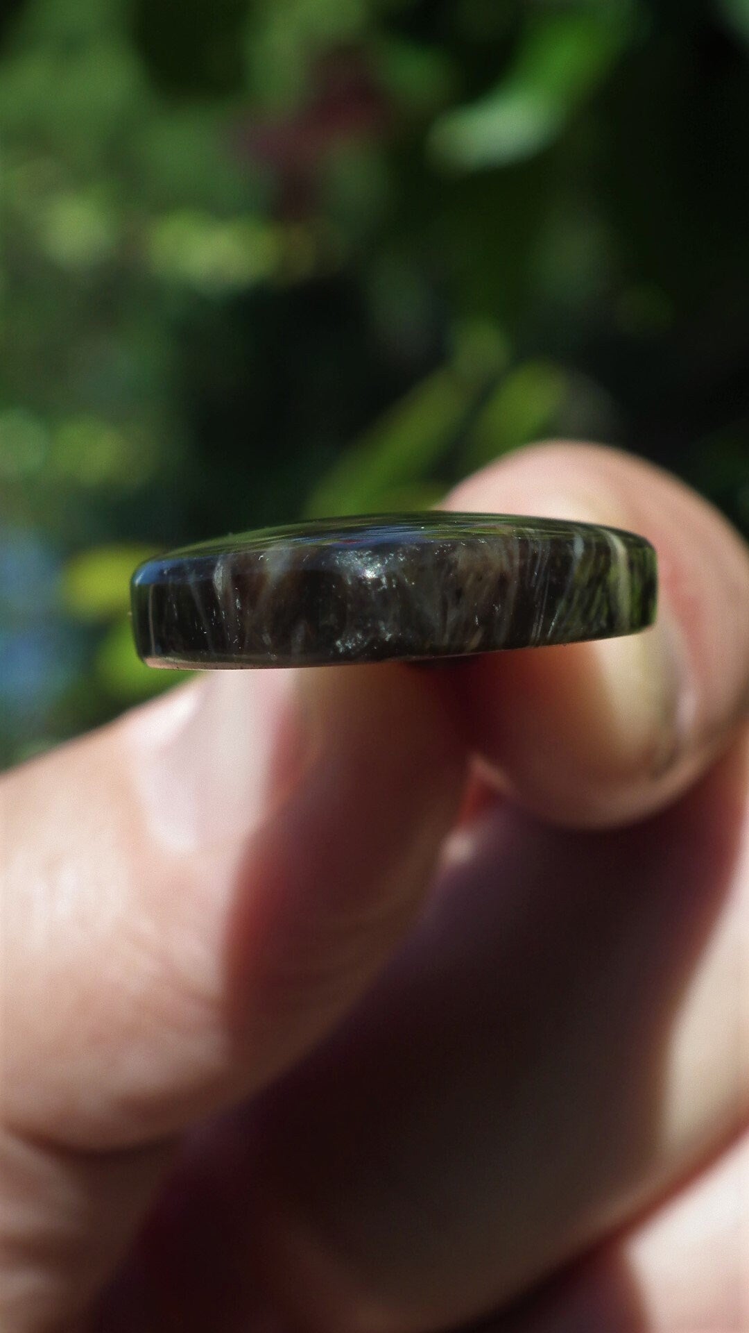Feather Agate with bronze bail