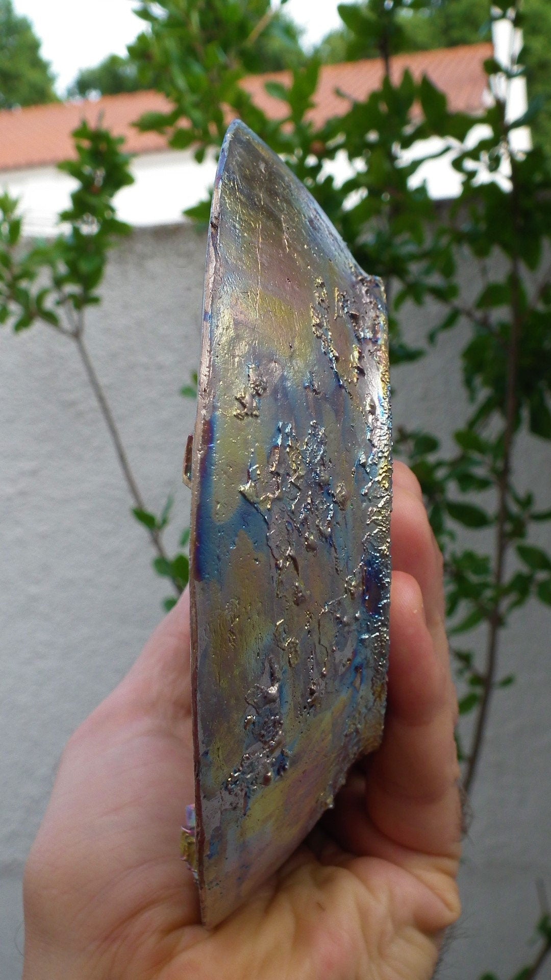 Bismuth Sculpture / Bismuth crystal / Natural Bismuth geode