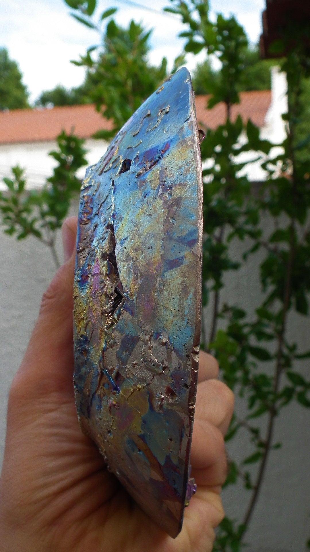 Bismuth Sculpture / Bismuth crystal / Natural Bismuth geode