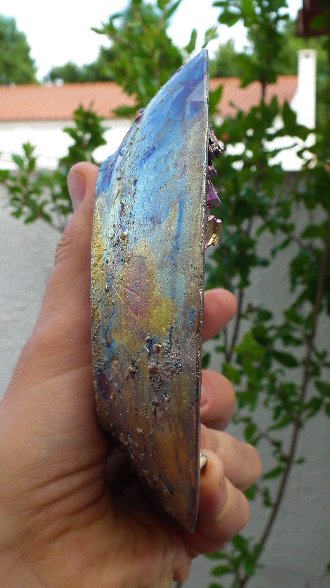 Bismuth Sculpture / Bismuth crystal / Natural Bismuth geode
