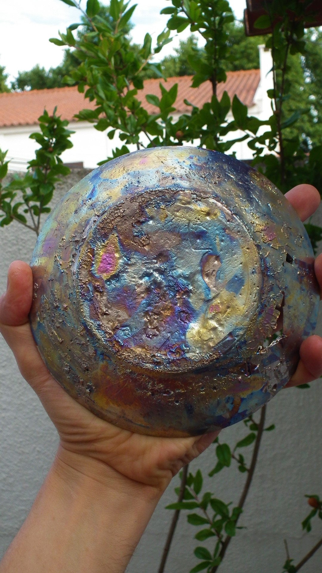Bismuth Sculpture / Bismuth crystal / Natural Bismuth geode