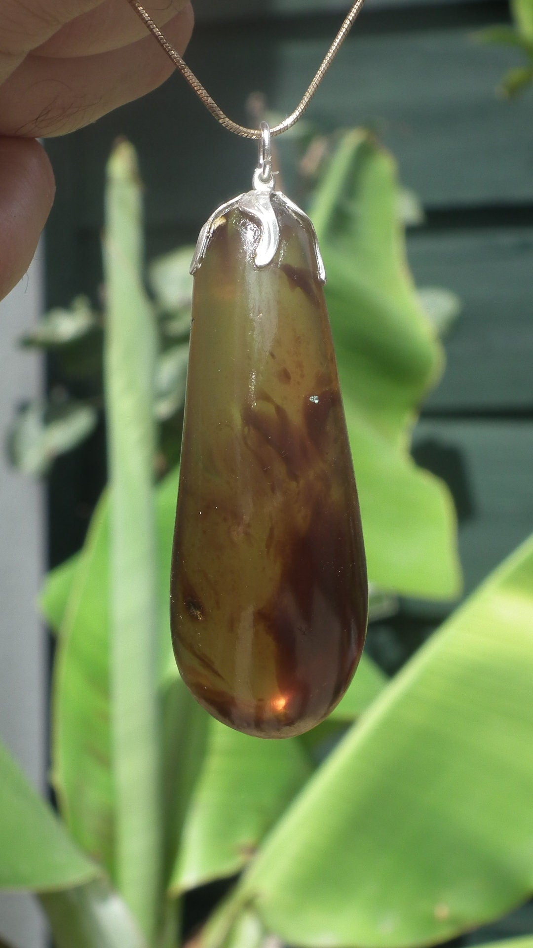 Big Sumatra amber pendant