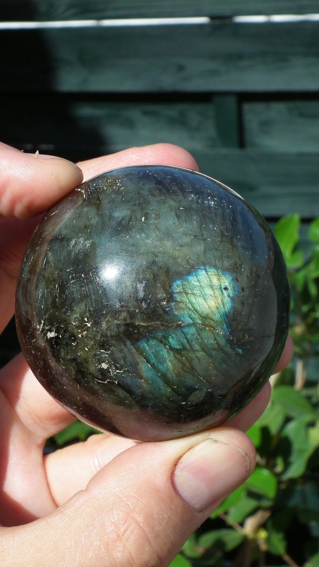 Labradorite sphere from Madagaskar // 62 mm sphere