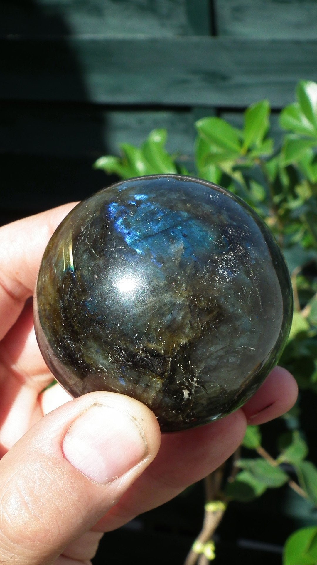 Labradorite sphere from Madagaskar // 62 mm sphere