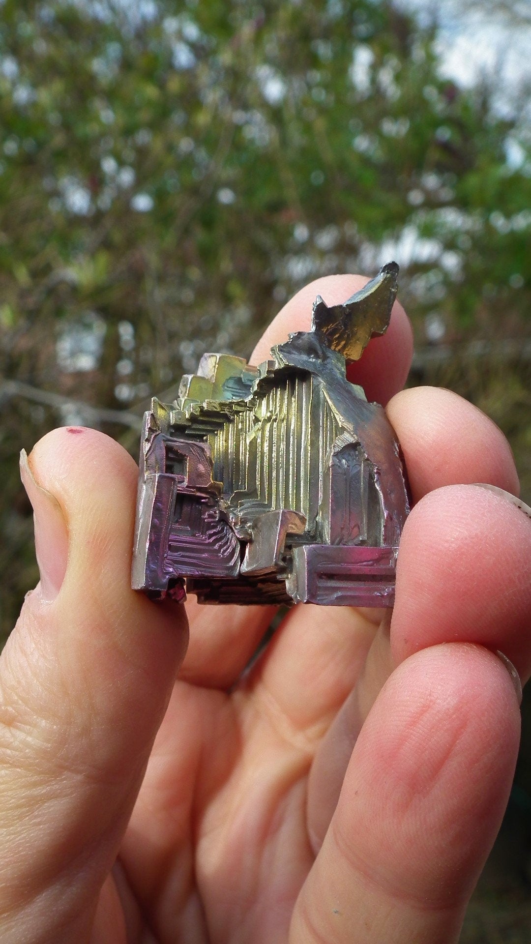 Bismuth crystal / Natural Bismuth geode